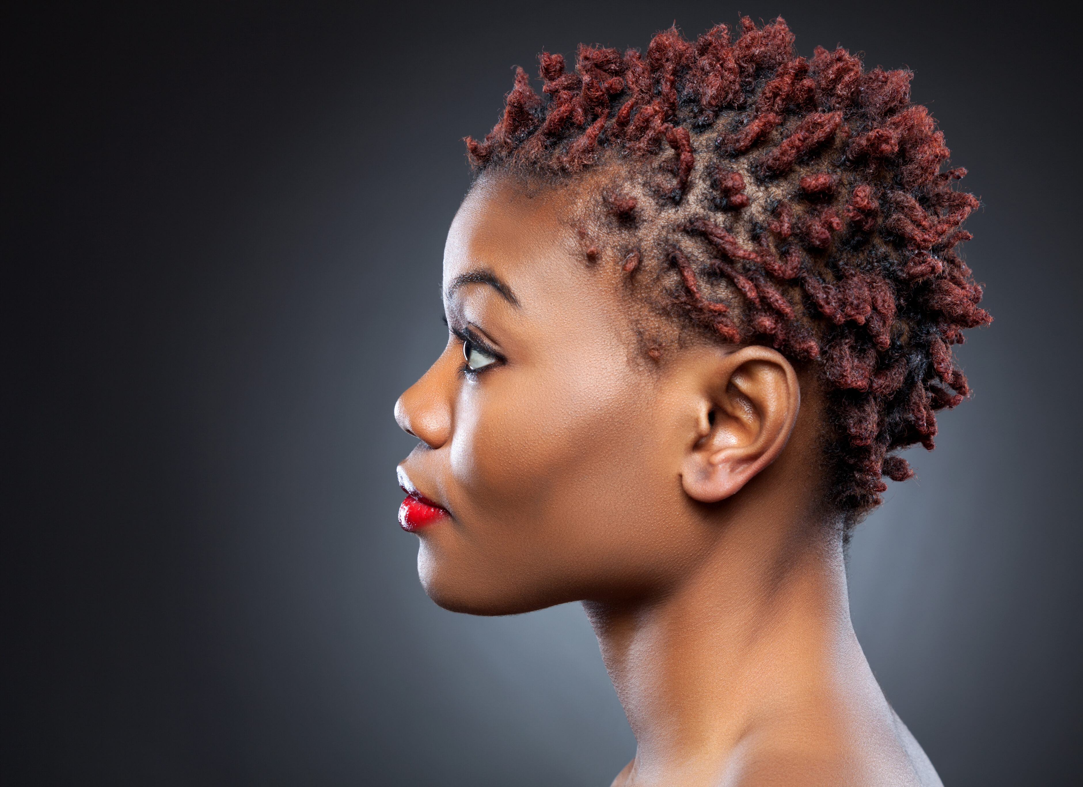 Afro Short, Thorny Red Natural Hair