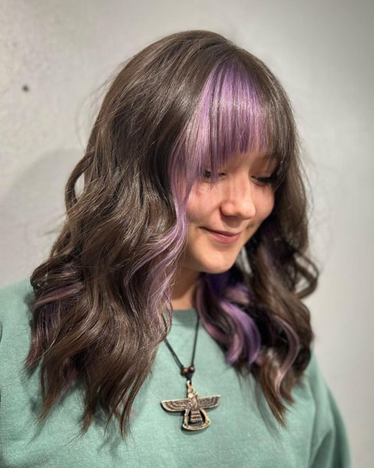 Lilac Underneath Hair Color 