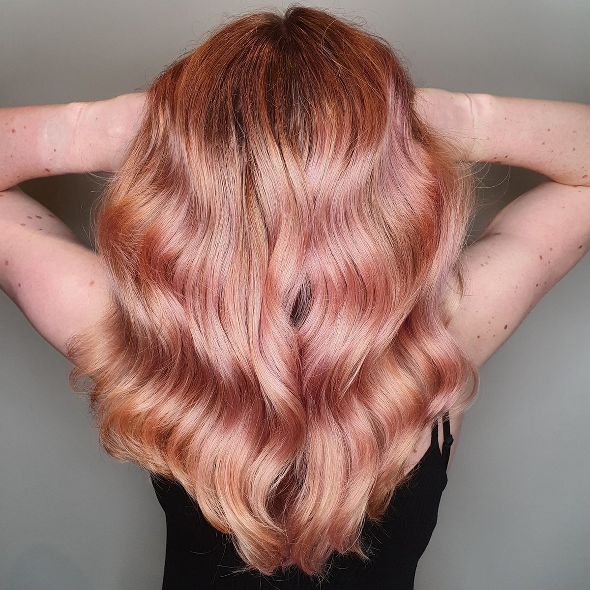 Peach Pink Hair