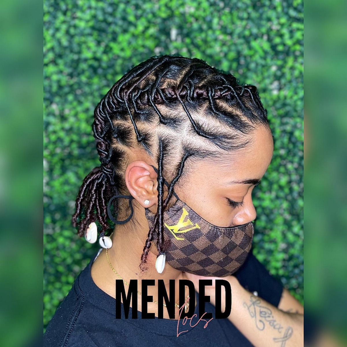 Triangle Mohawk Braids With Medium Coils