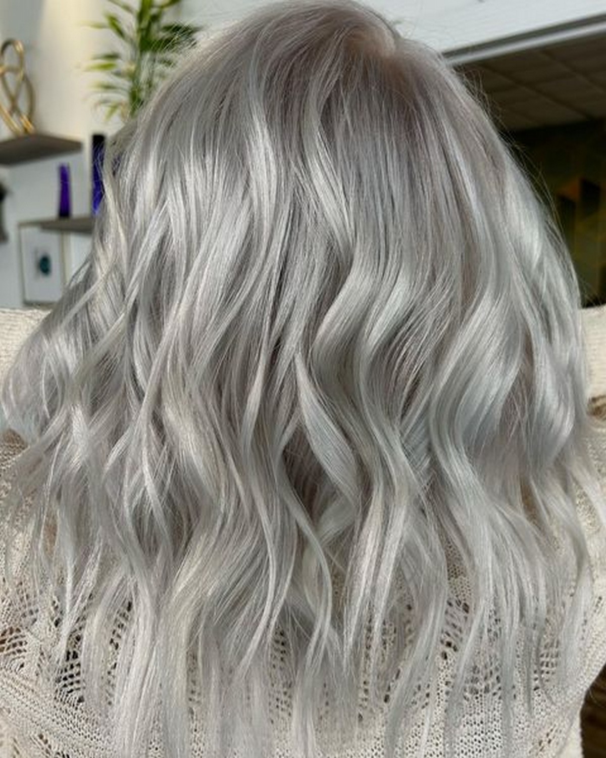 Icy Titanium Gray Hairstyle