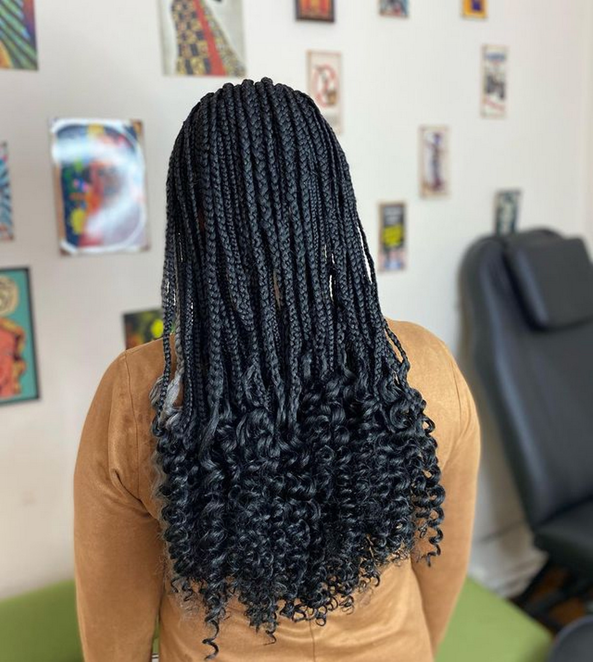 Shiny Dreadlock Hairstyle With A Ring Curl On Edge