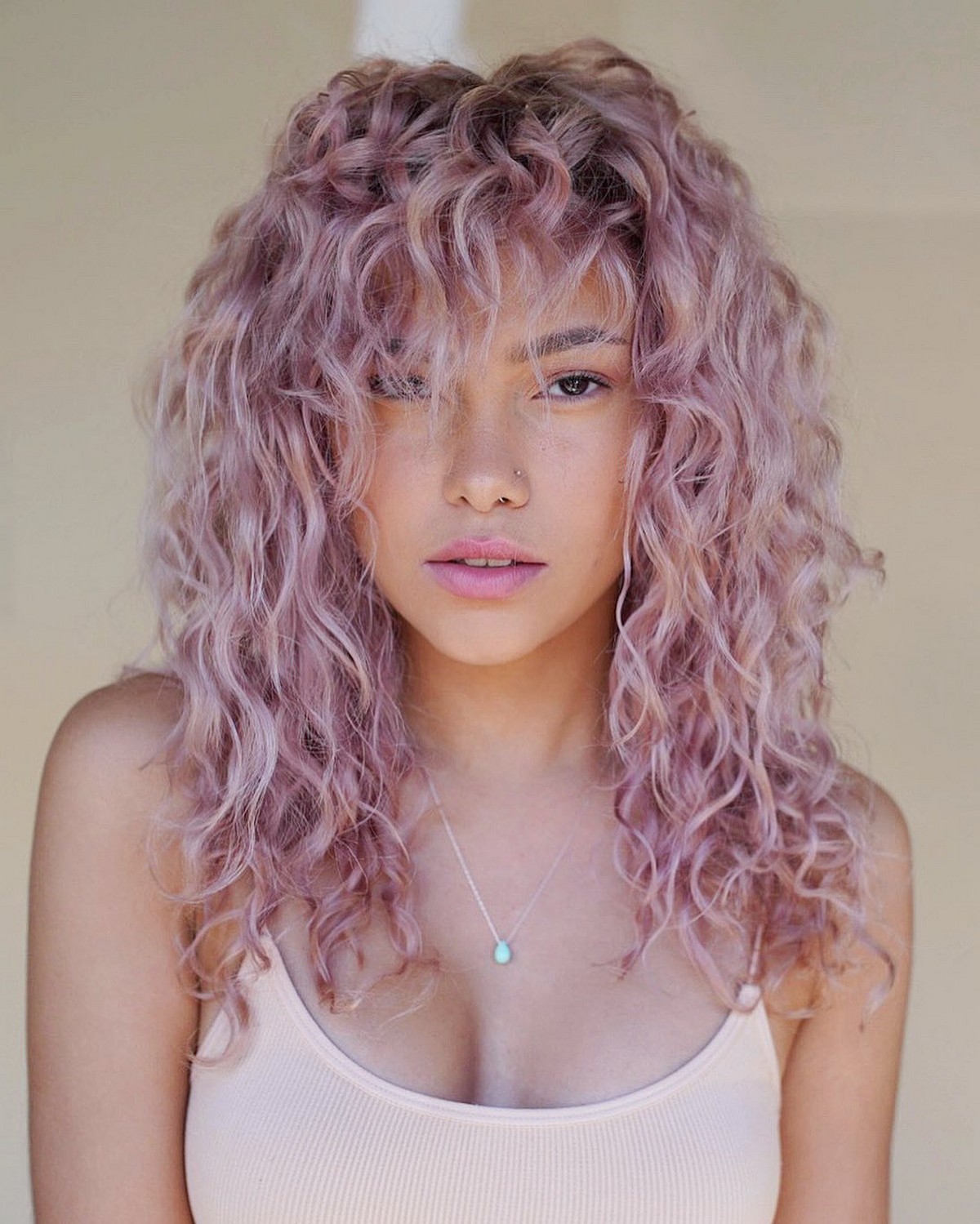 Curly Pink Hair