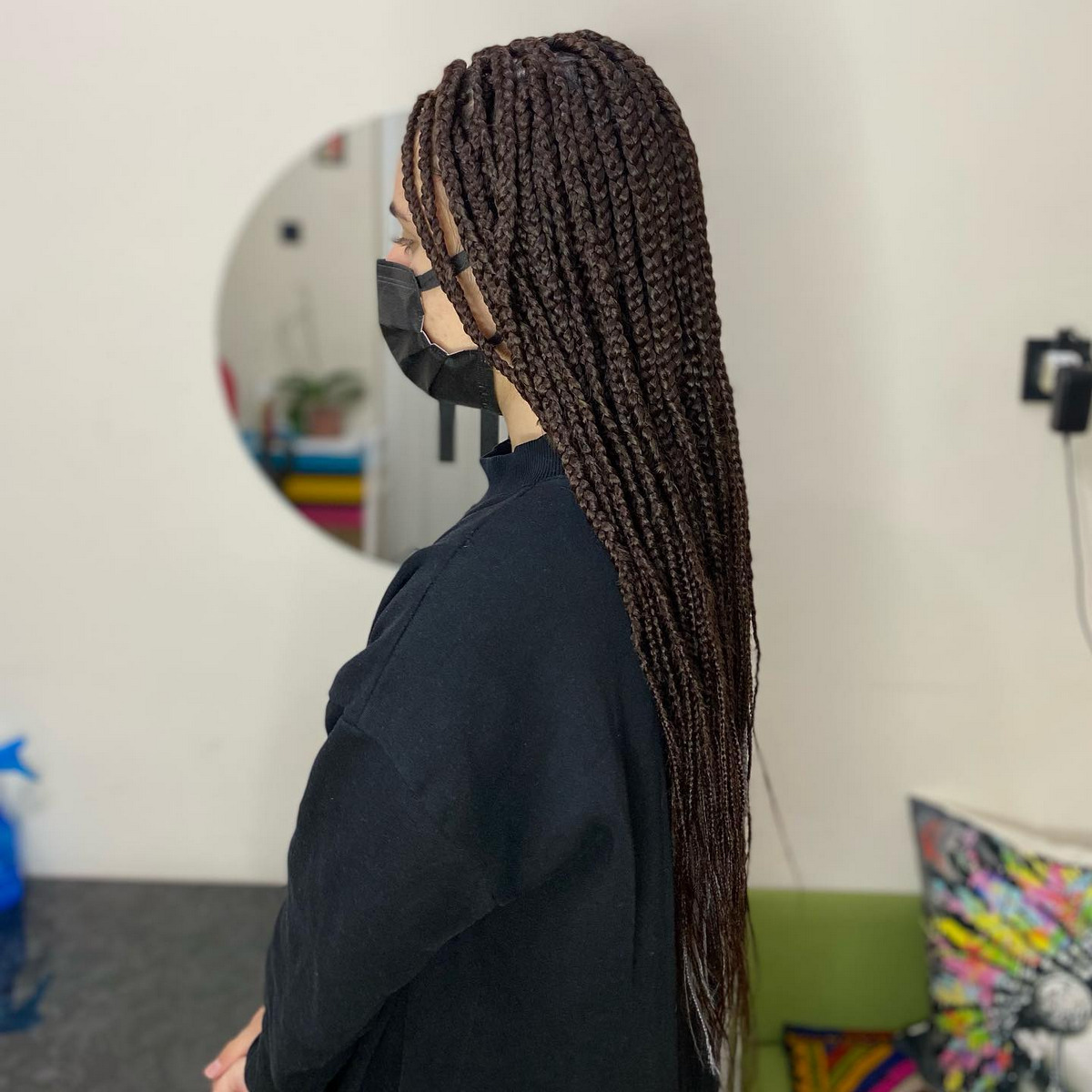 Box Braid Dreadlock Hairstyles Long Length