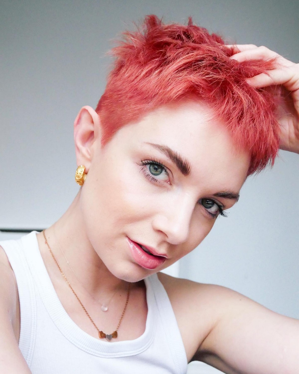 Pink Hair With Pixie Cut