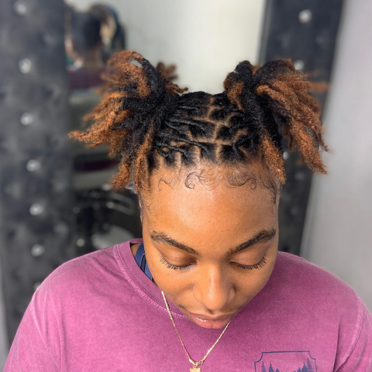 Two Short Free-Form Dreads Hair
