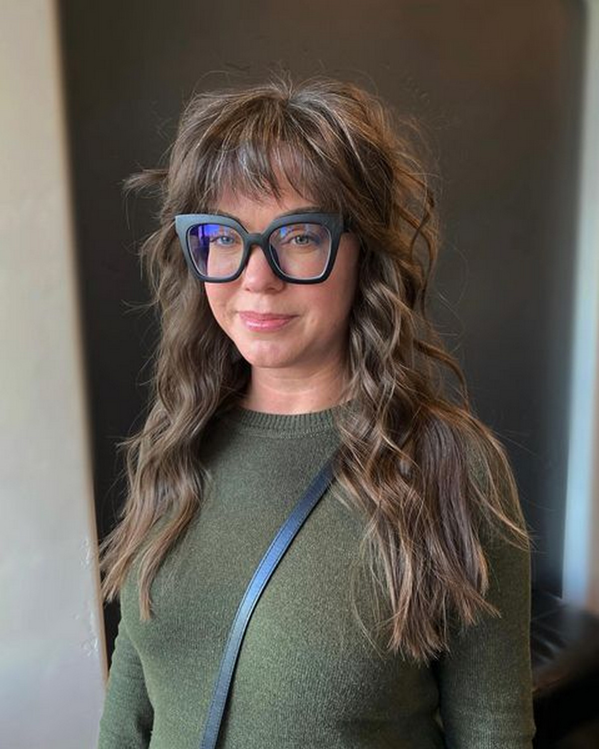 Long layer with short bangs