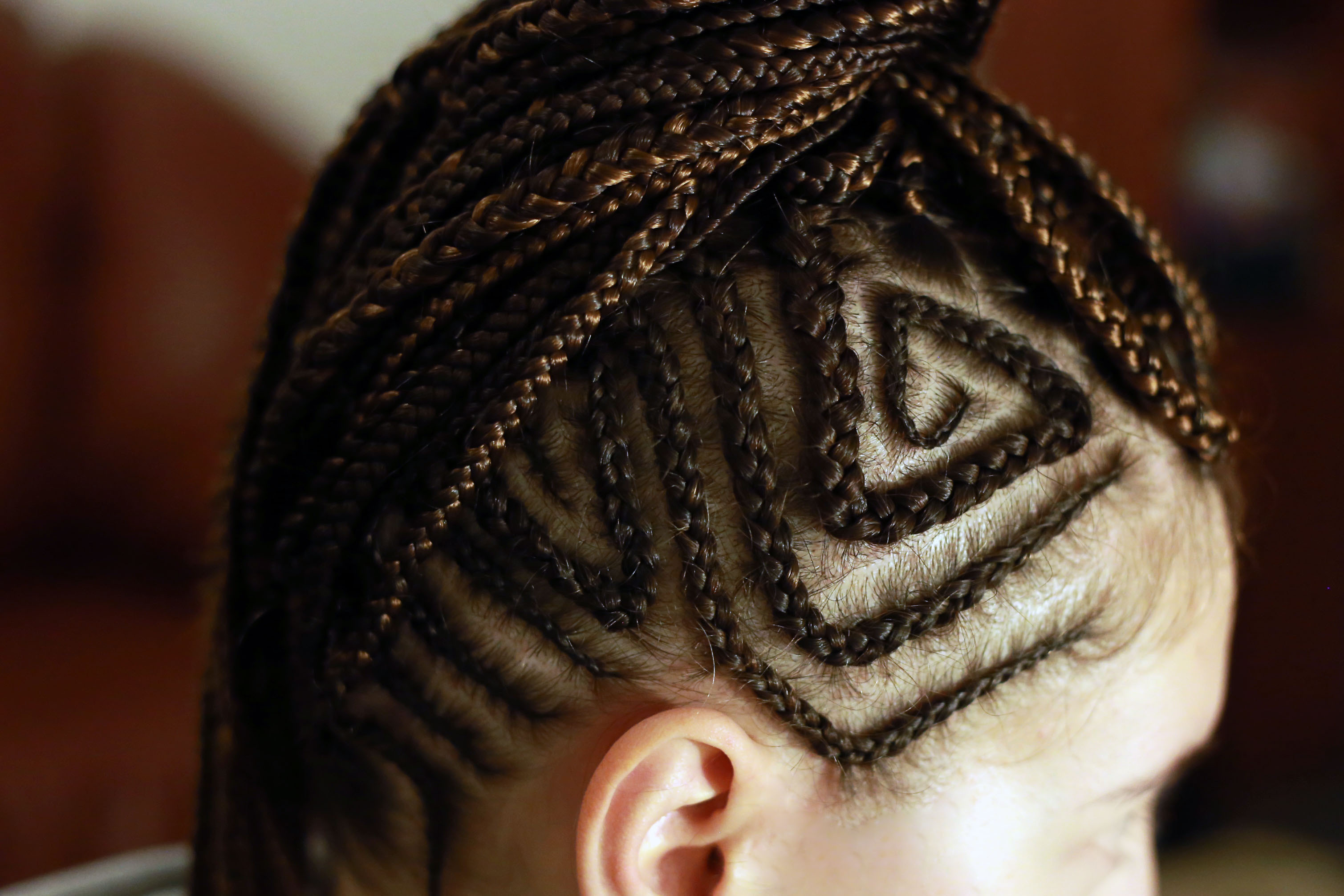 Small Cornrow Braids African-Style With Textured