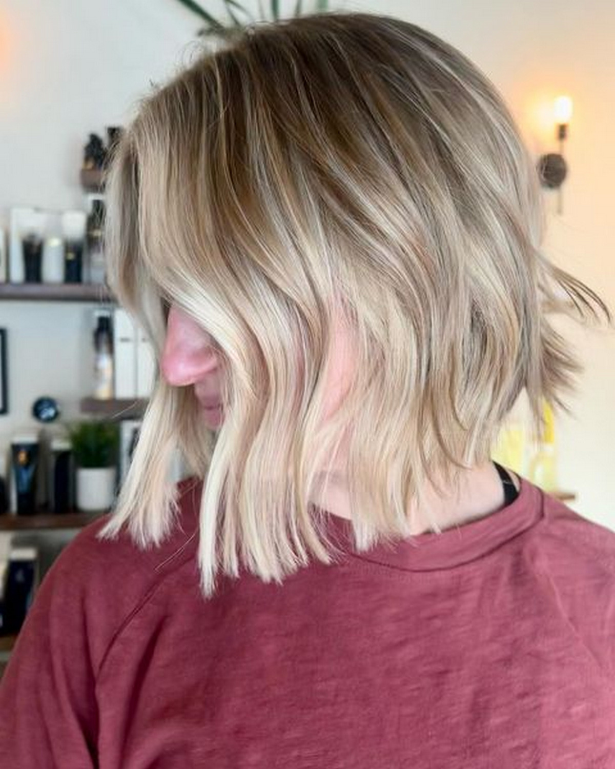 Long Pixie With Golden Blonde Balayage