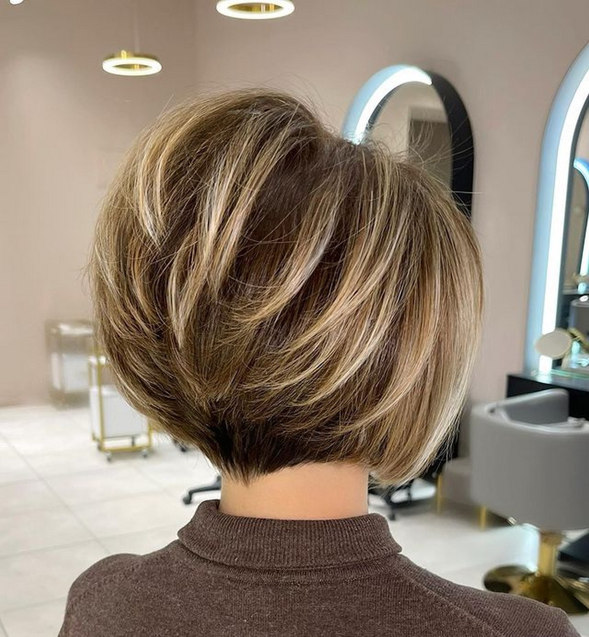 Long Pixie Bob And Blonde Balayage