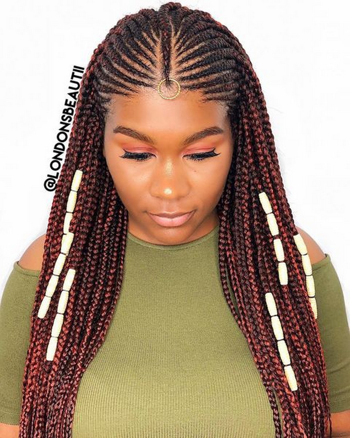 Classic Fulani Braids With Massive Ivory Beads