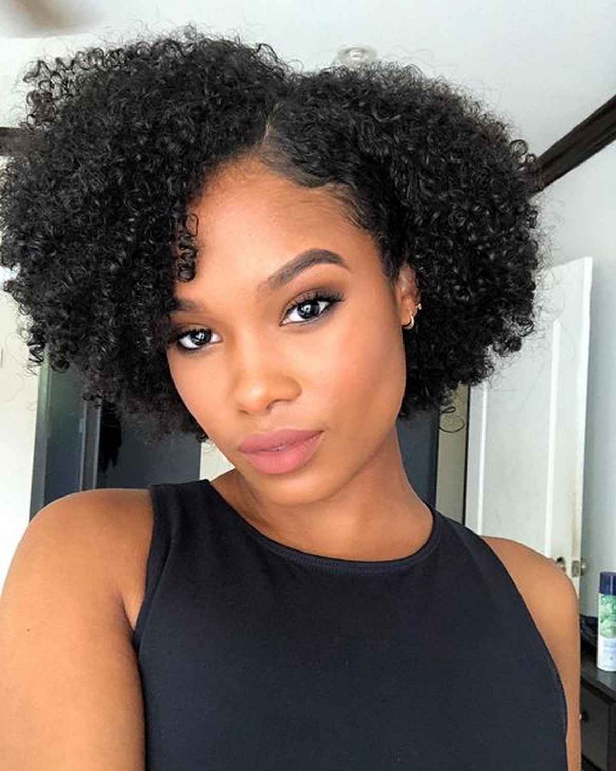 Side-Parted Natural Curly Bob