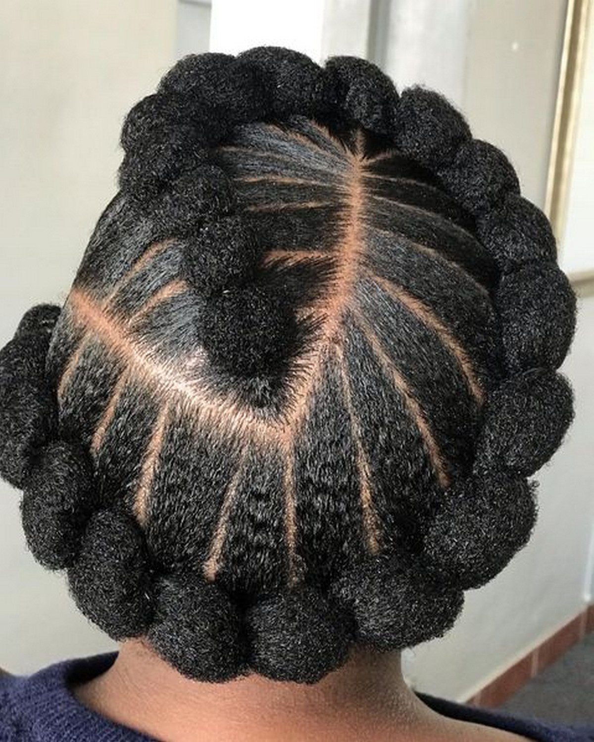 Bubble Braid Updo For Natural Hair