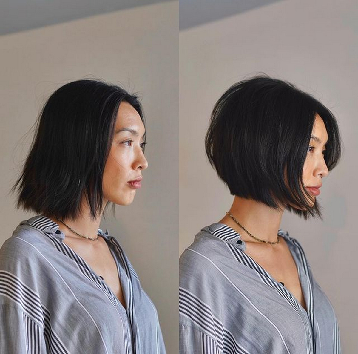 Textured asian bob