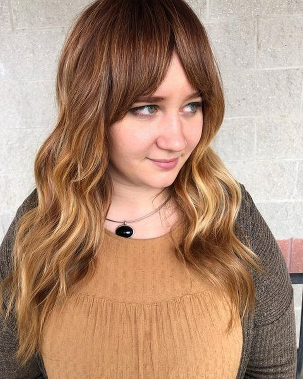 Soft Curtain Bangs For Wavy Hair