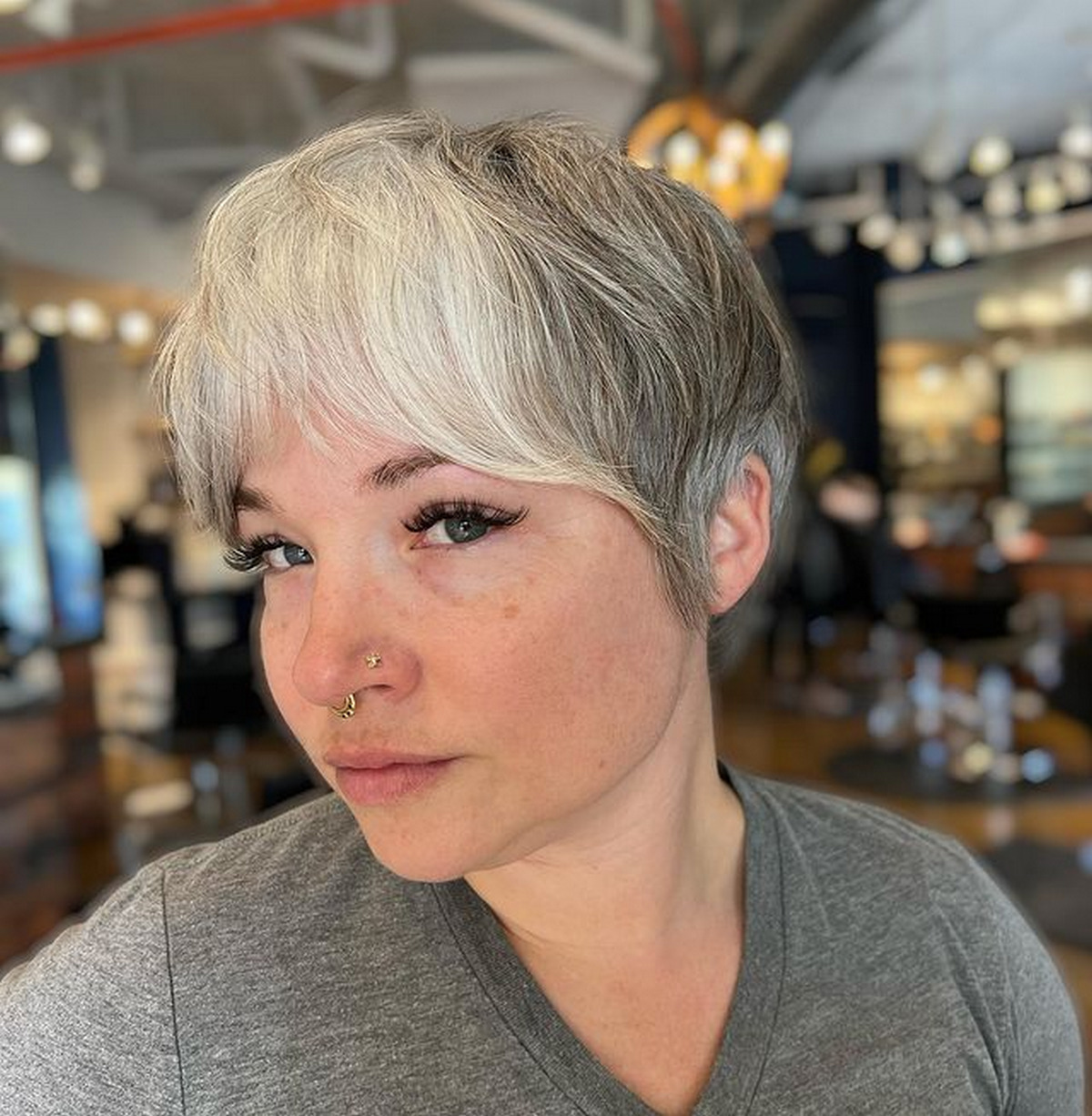 Effortless Curly Mullet With Short Bangs