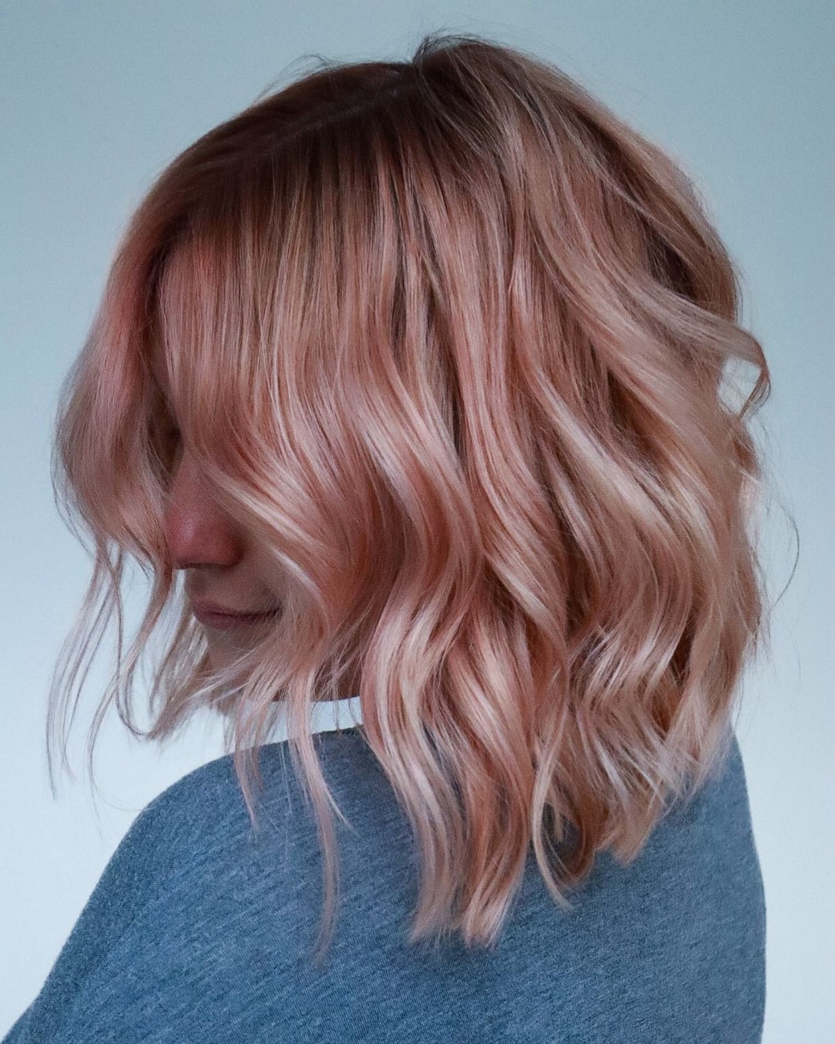 Pink Hair With Shadow Root