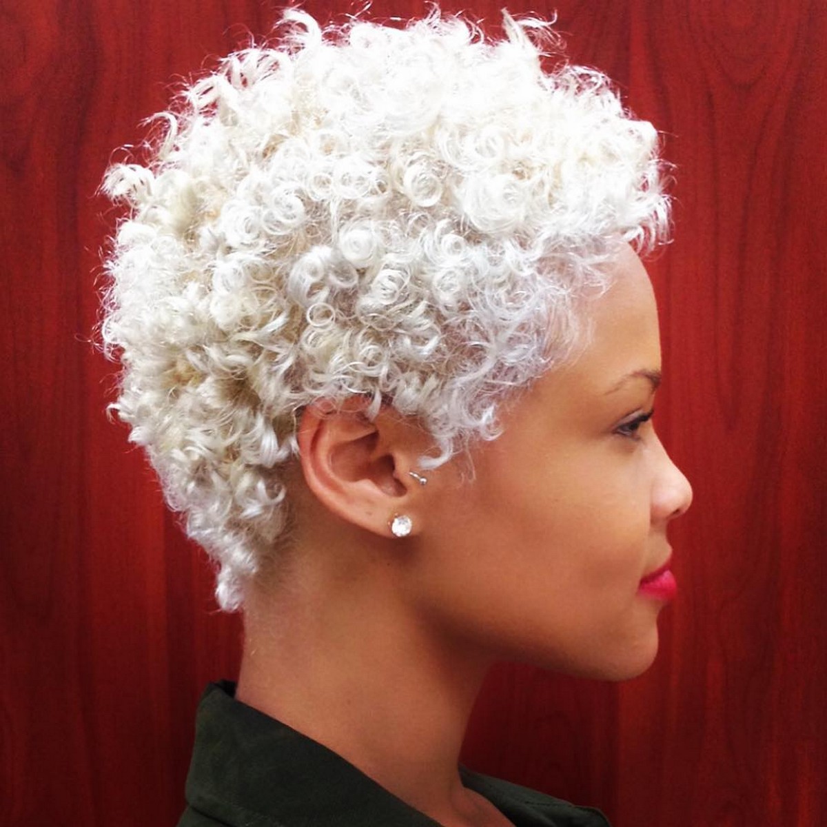 Short Platinum Natural Crop Hair