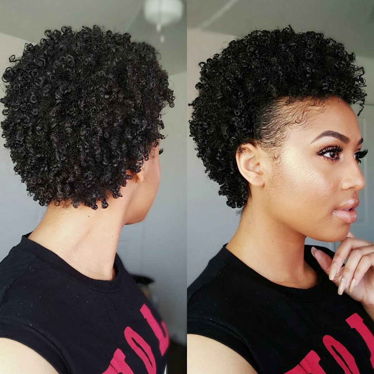 Short Natural With Low Fade Hair