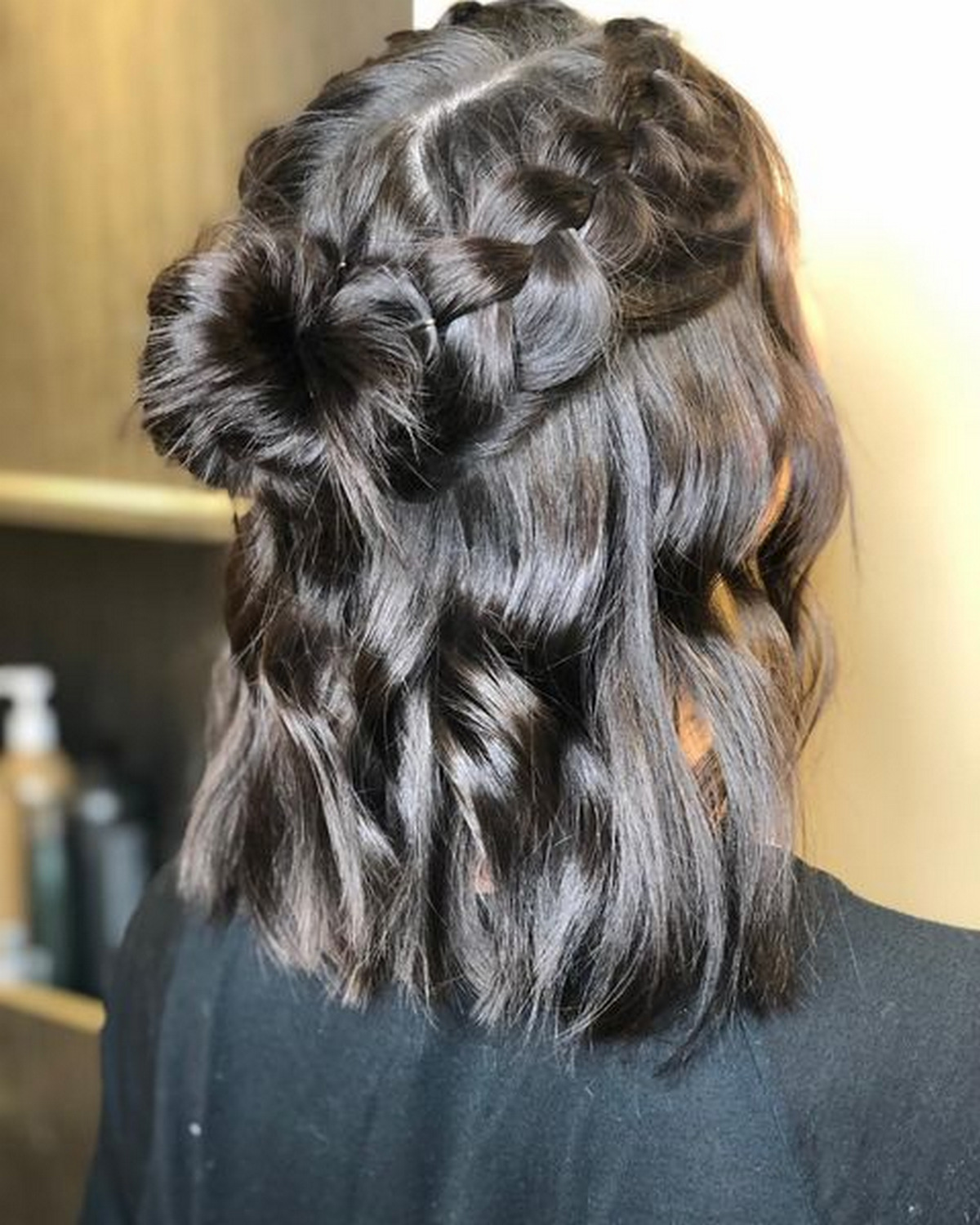 Dutch Braid Updo Half-Up Half-Down