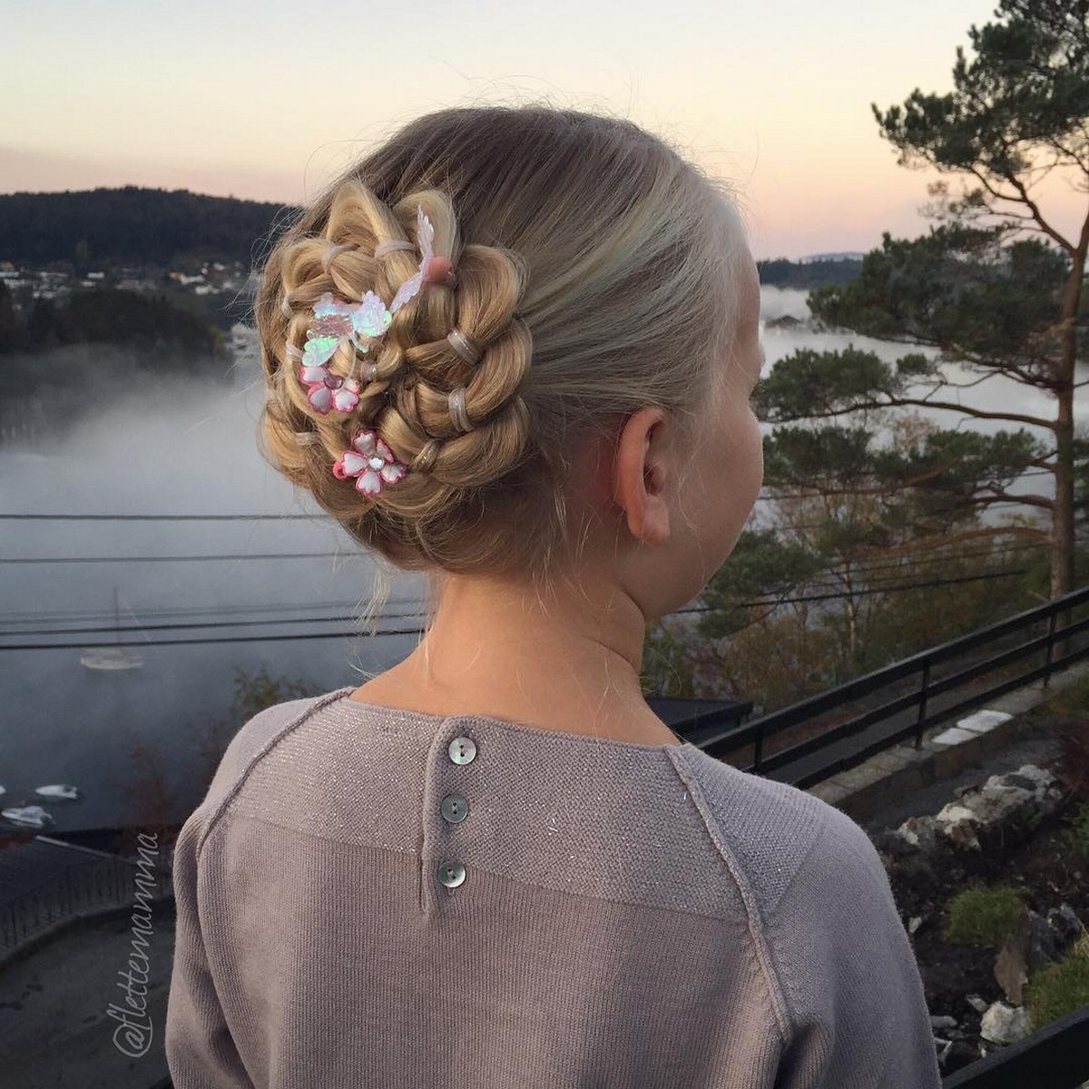 Four-Strand Braid Flower