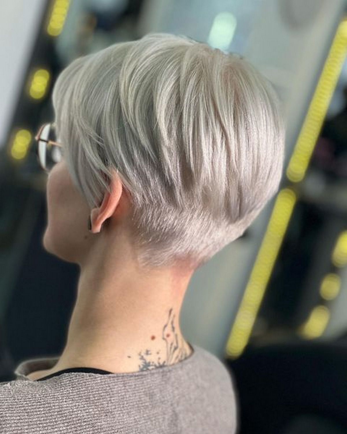 Stacked Pixie With Shaved Nape