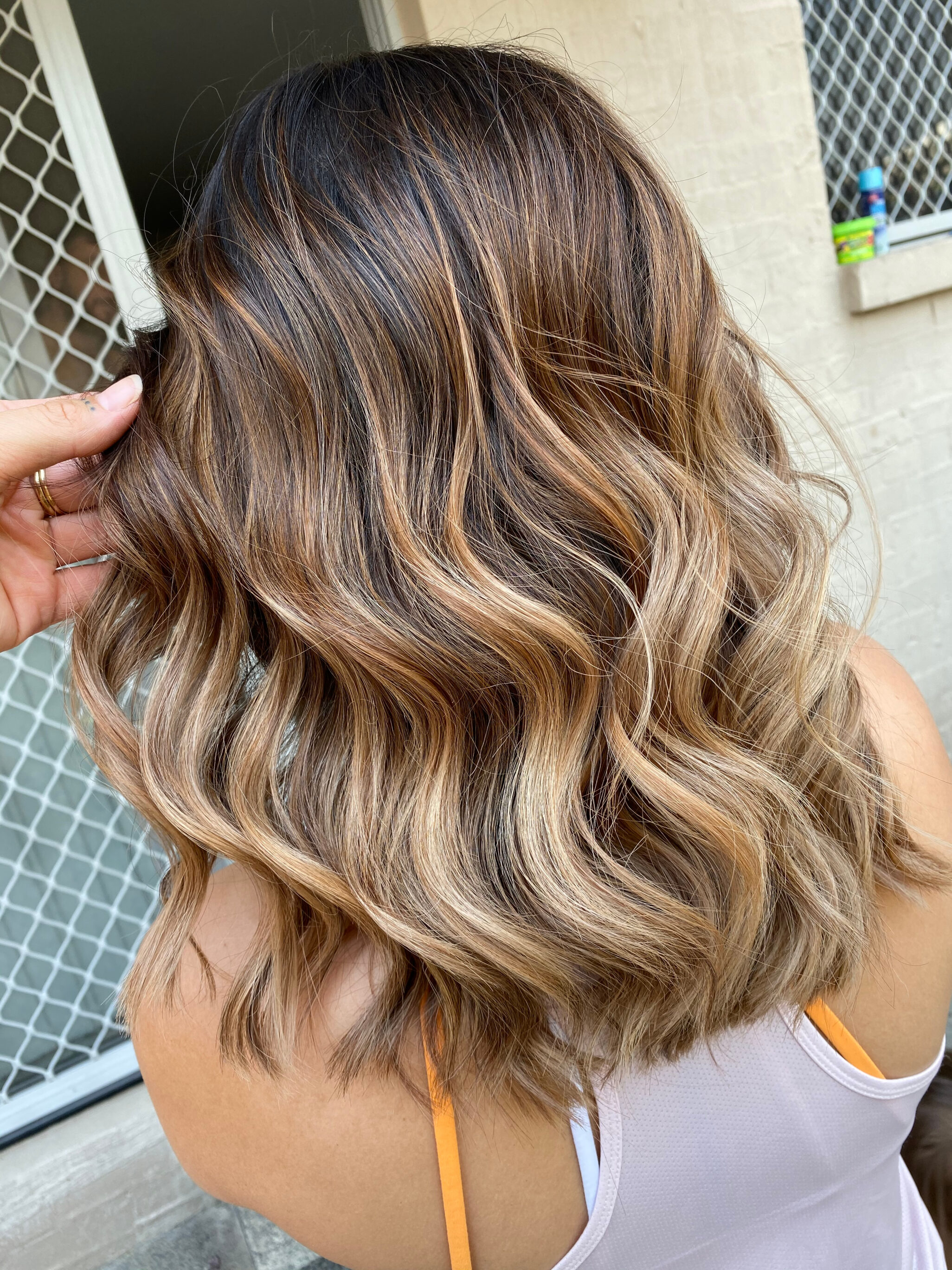 Wheat Blonde Balayage On Dark Blonde