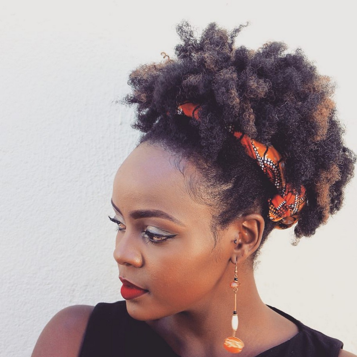 Afro Curl Puff With A Headband