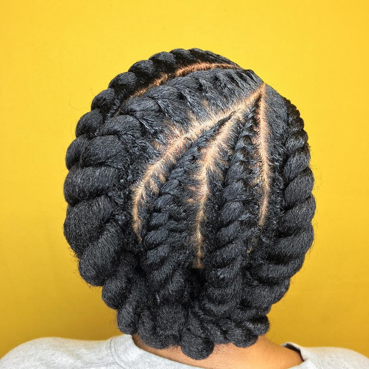 Asymmetrical Updo with Chunky Twists