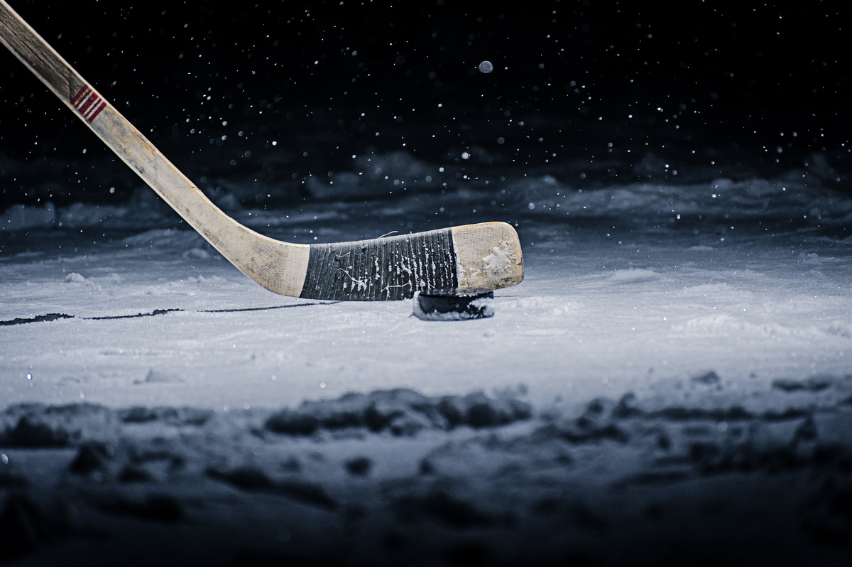 Half In Hockey Stick