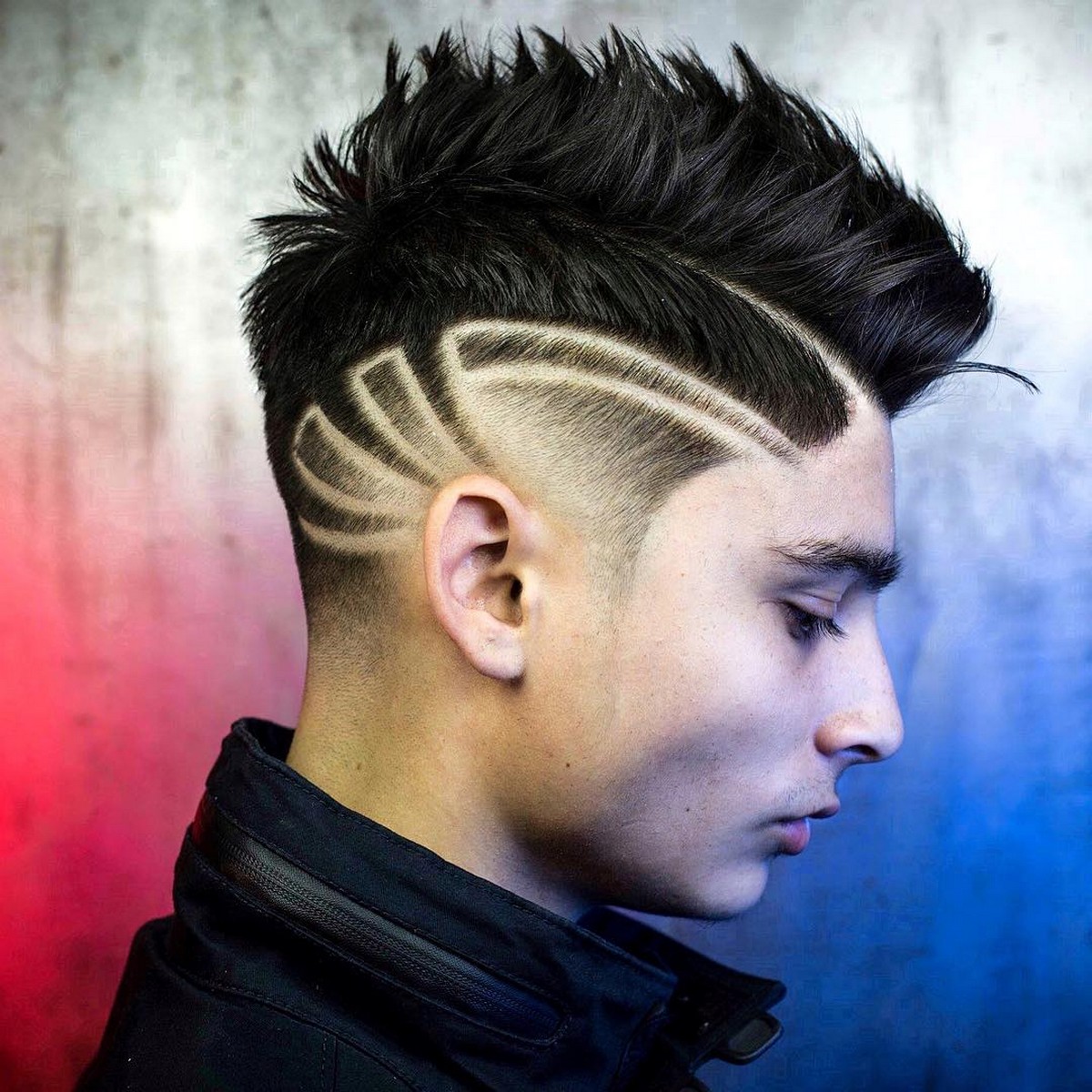 Low Taper Fade Undercut With Design