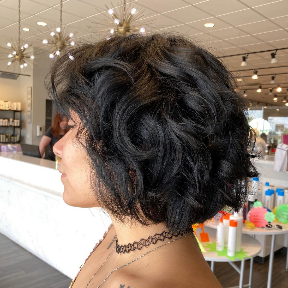 Nape-Length Charcoal Wave Crop