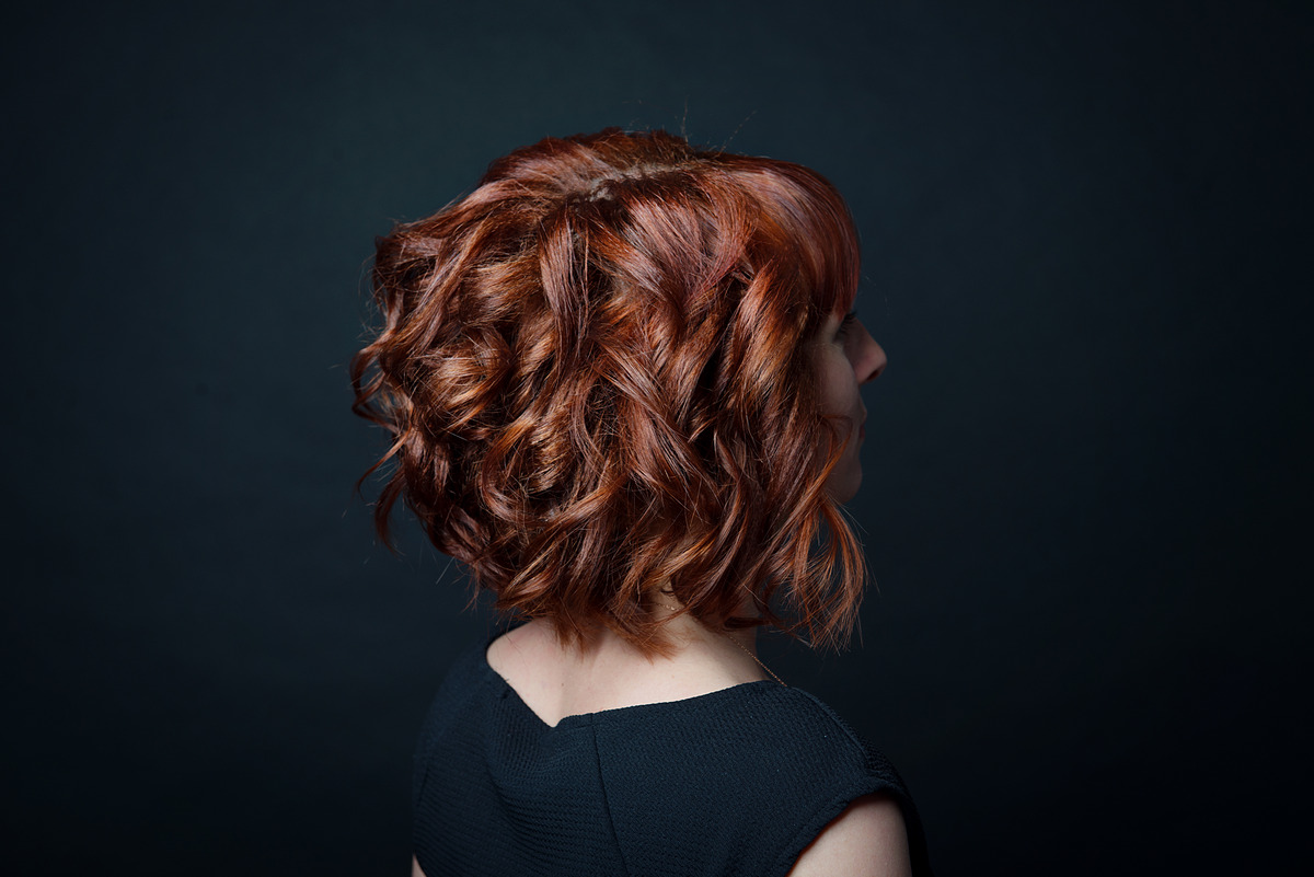 Textured Bob With Some Soft Piece Of Red