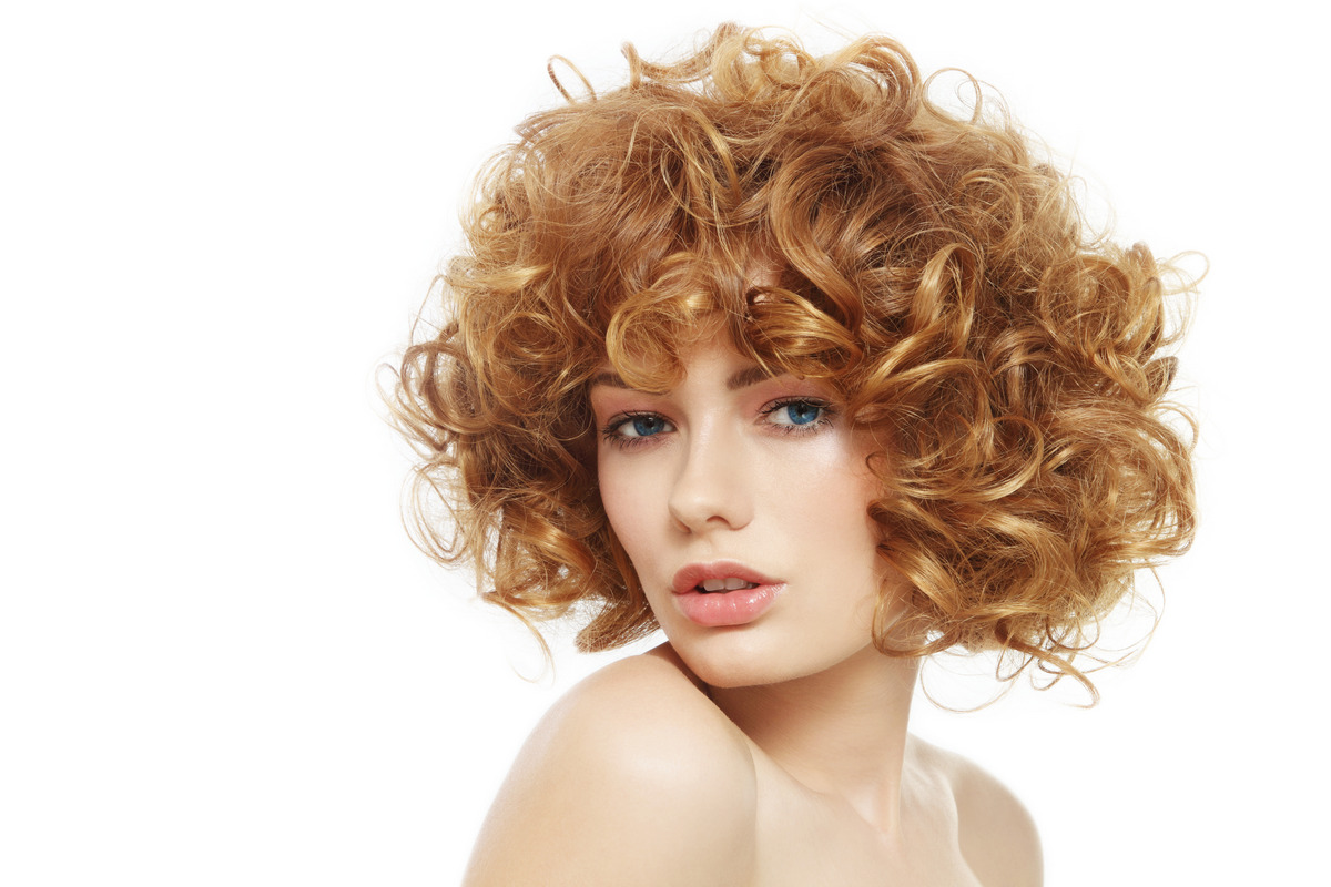 Blonde Bob Curl Perm