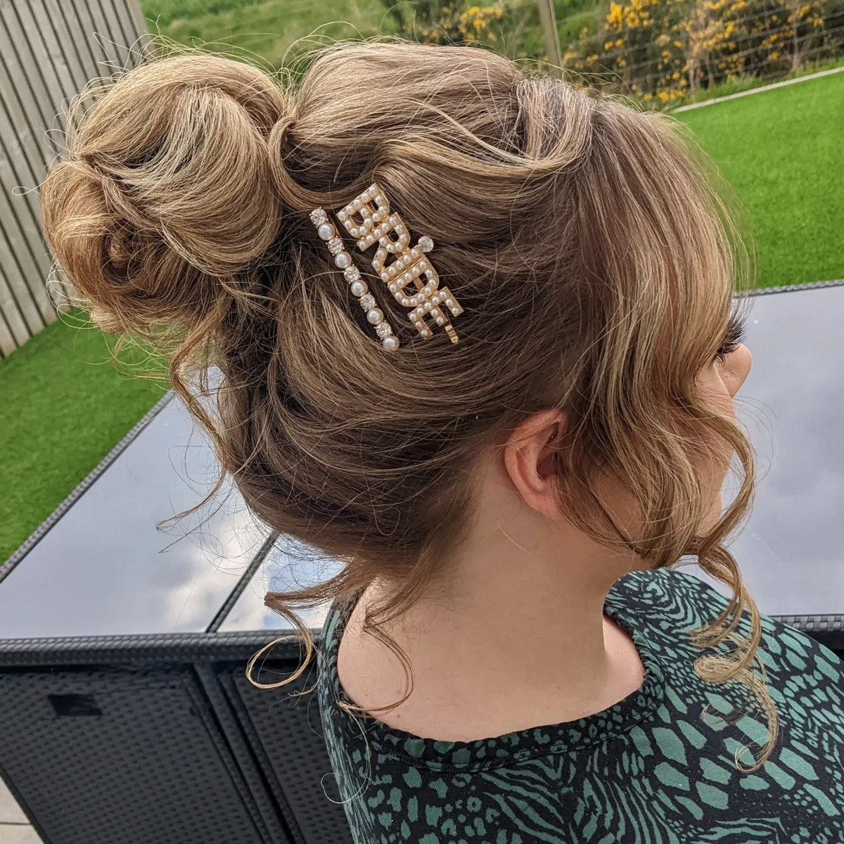 Bun Updo With Hair Accessories