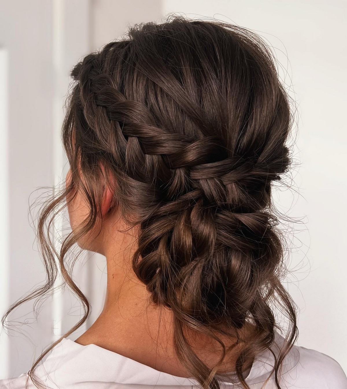 French Braid With Messy Bun