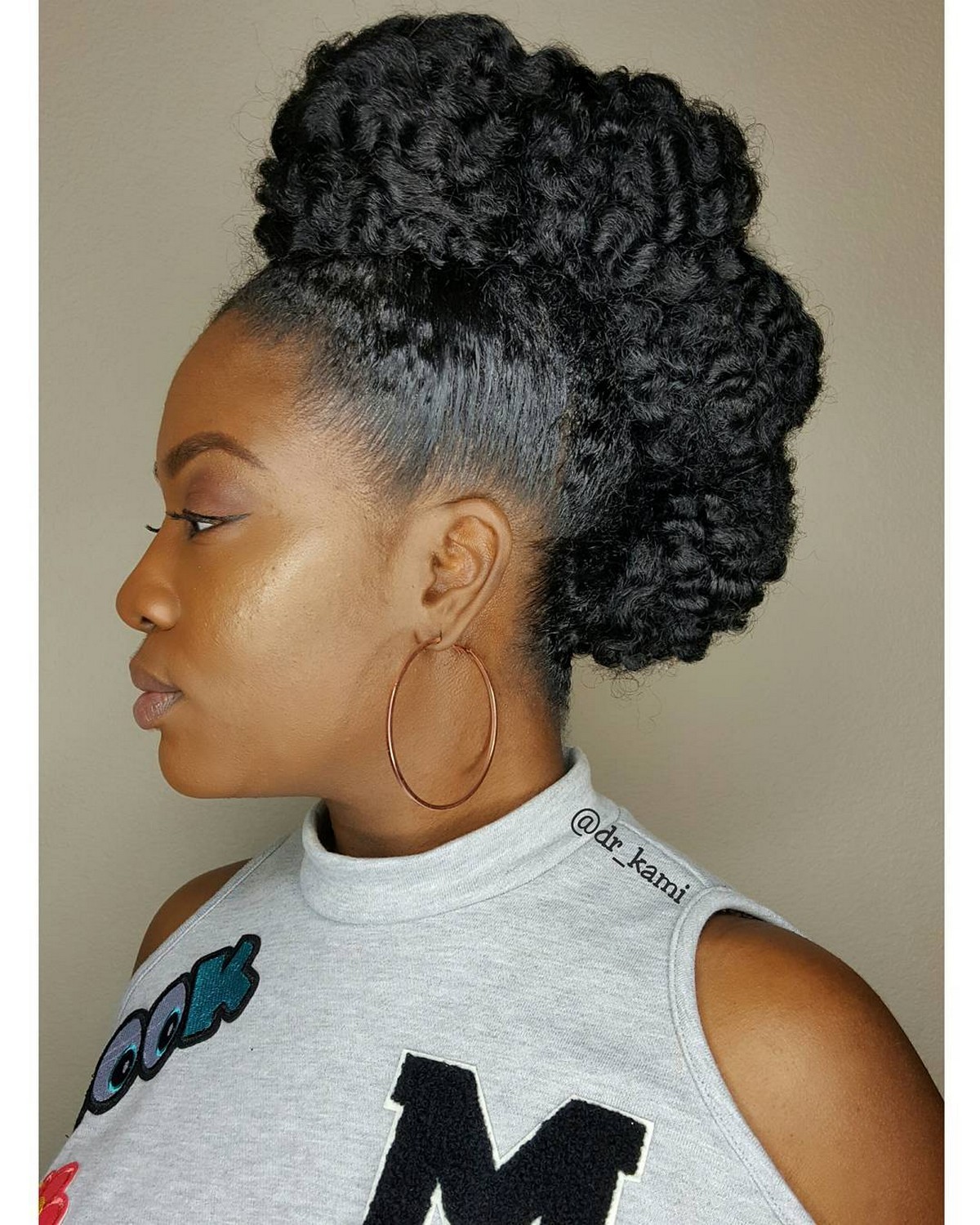 Chic Natural Mohawk Updo