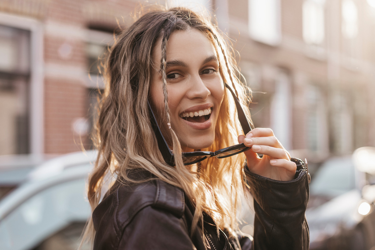 Thin Blonde Wavy Hair With Braid Fringe Hair