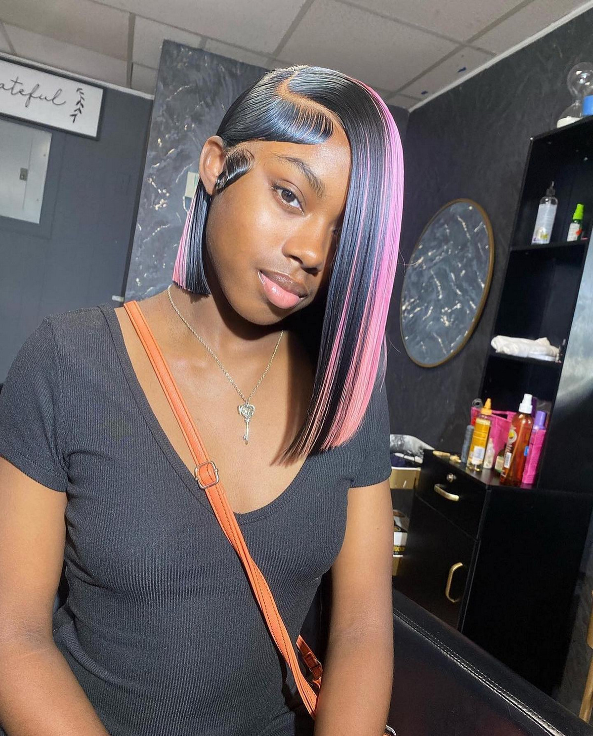 Bob Wig With Side Part