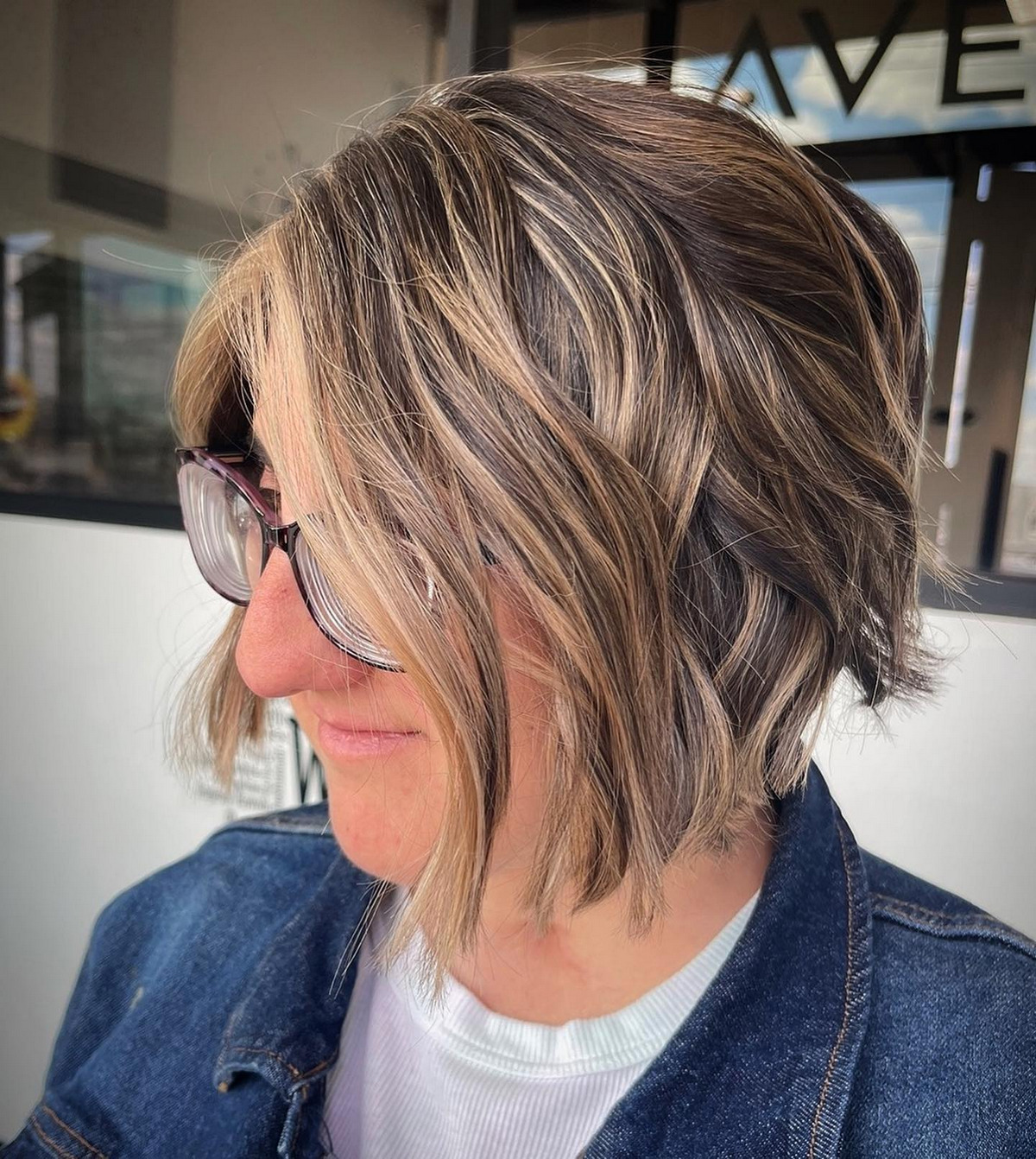 Textured Bob With Highlights