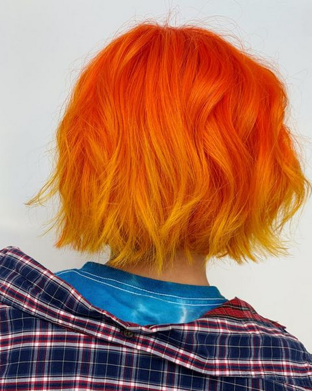 Textured Bob With Orange Crush Hai
