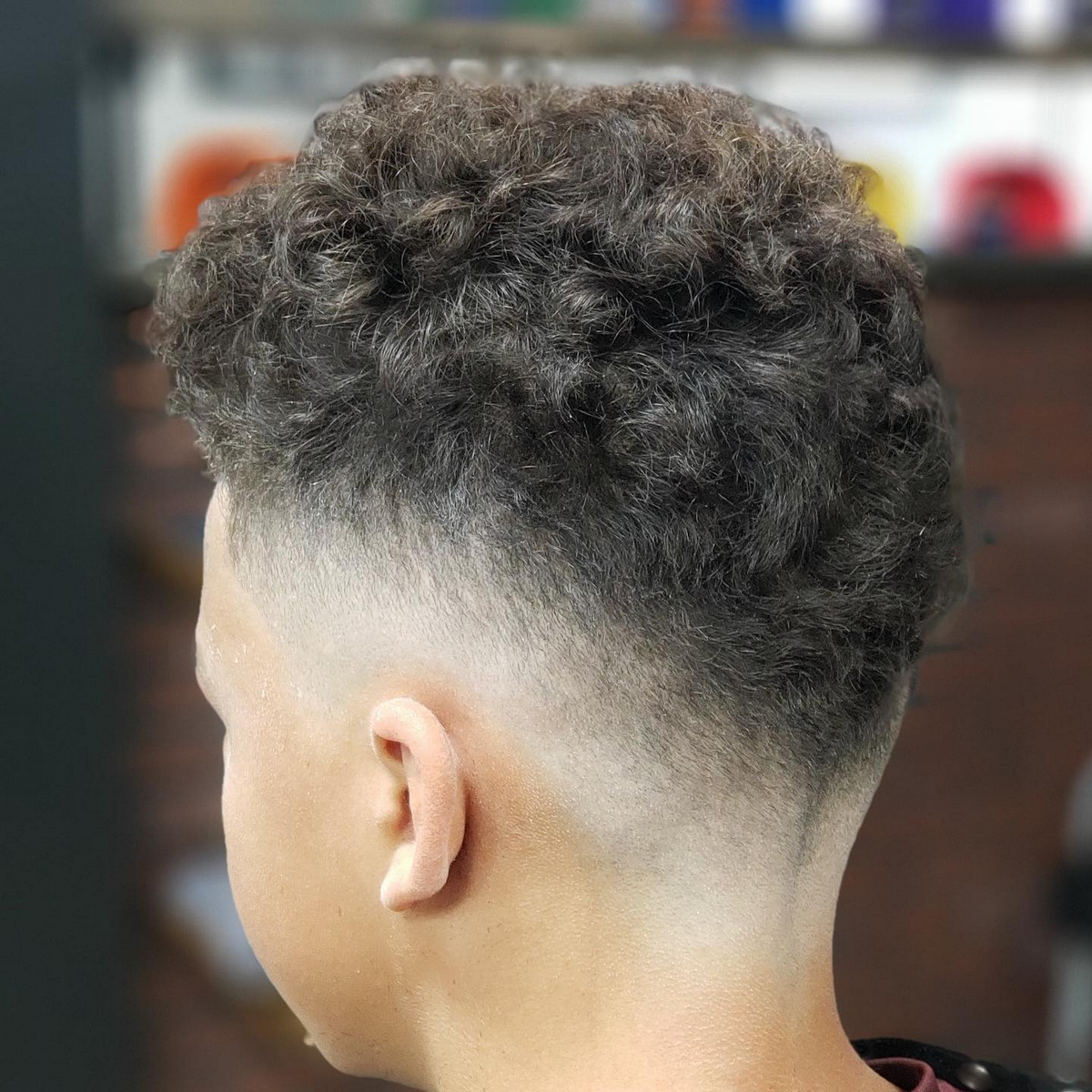 Short Curly High Fade