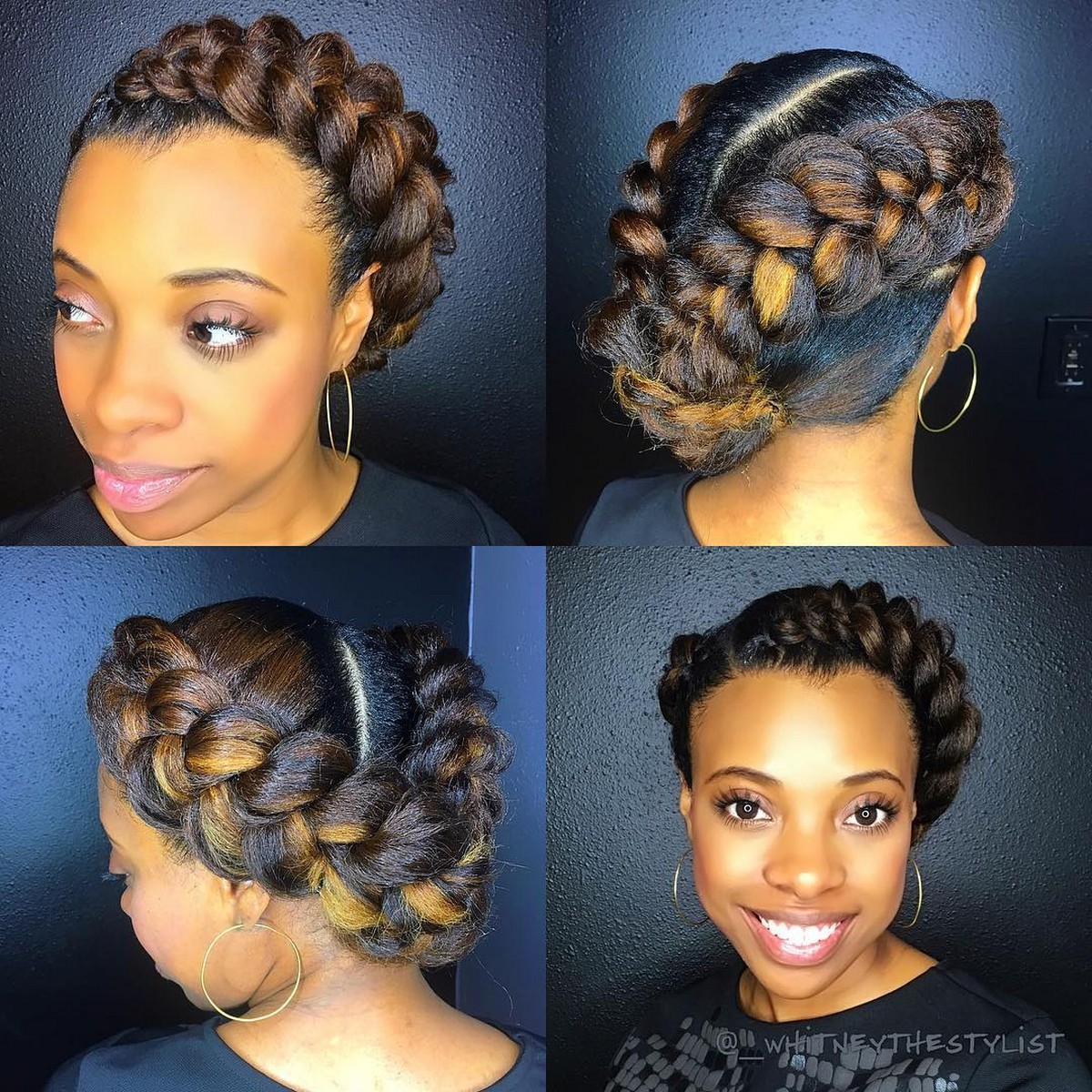 Asymmetrical Halo Braid With Highlights