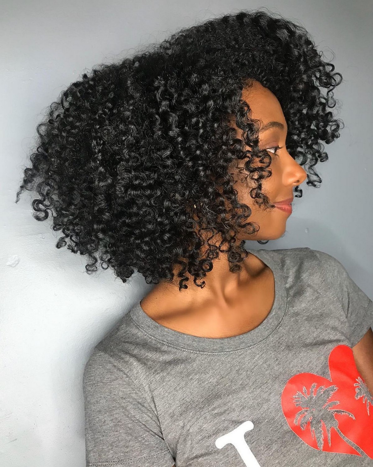 Black Afro Puff Curl Short Hair