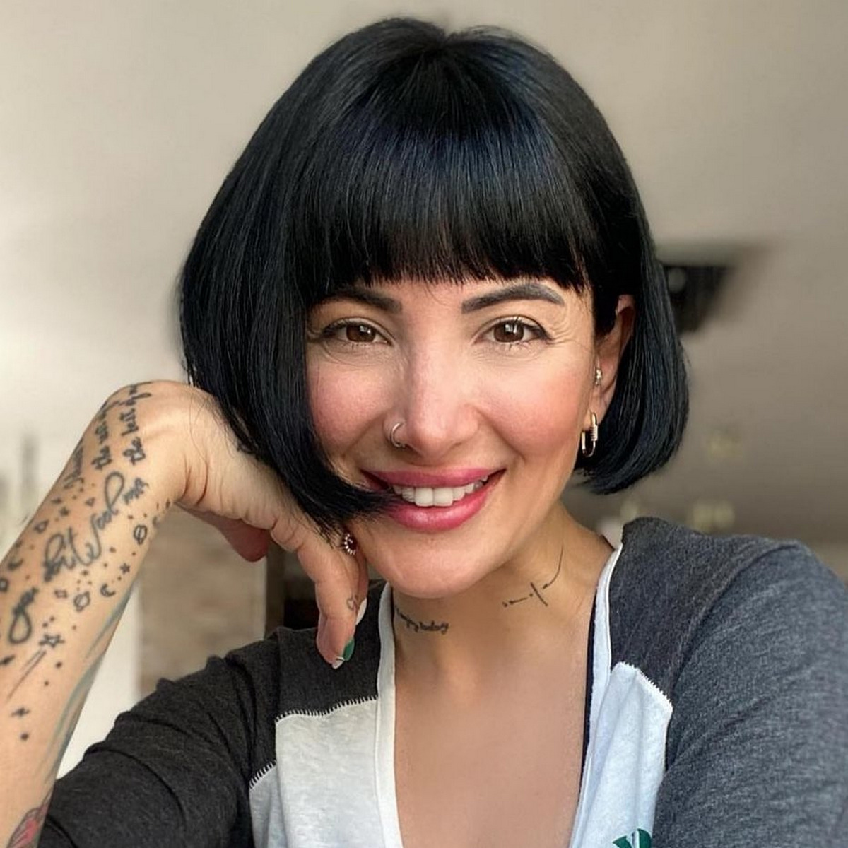 Inverted Bob With Bangs
