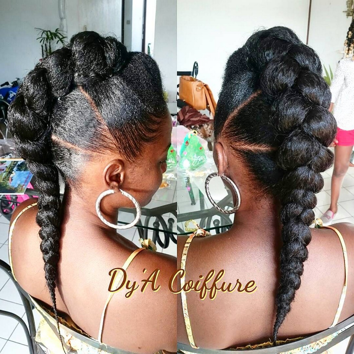 Chunky Mohawk Braid For Natural Hair