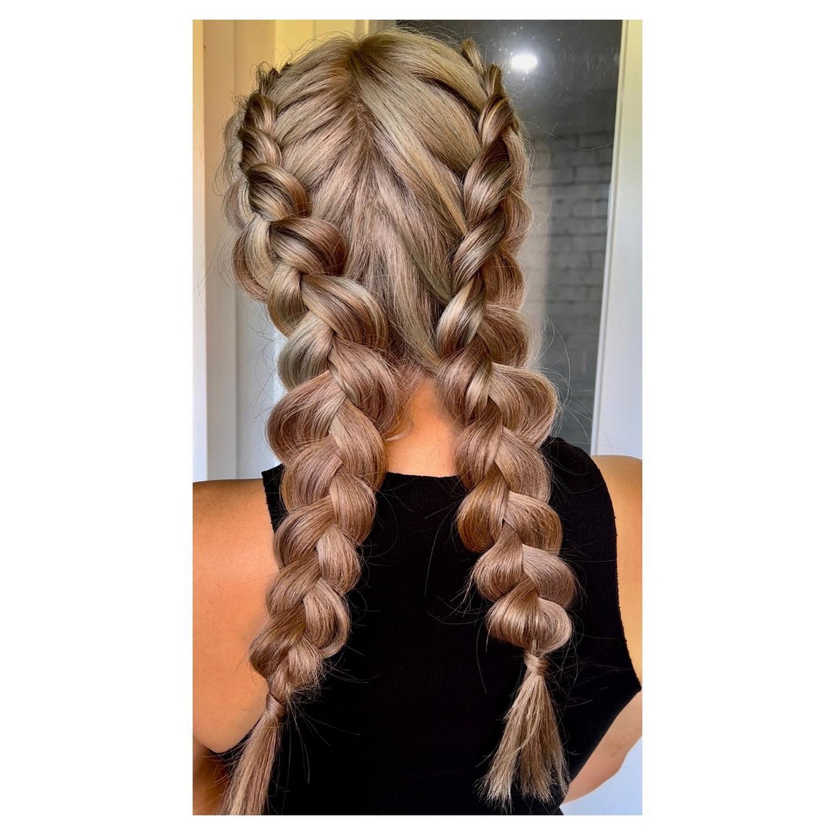 Blonde Pull-Through Pigtail Braids