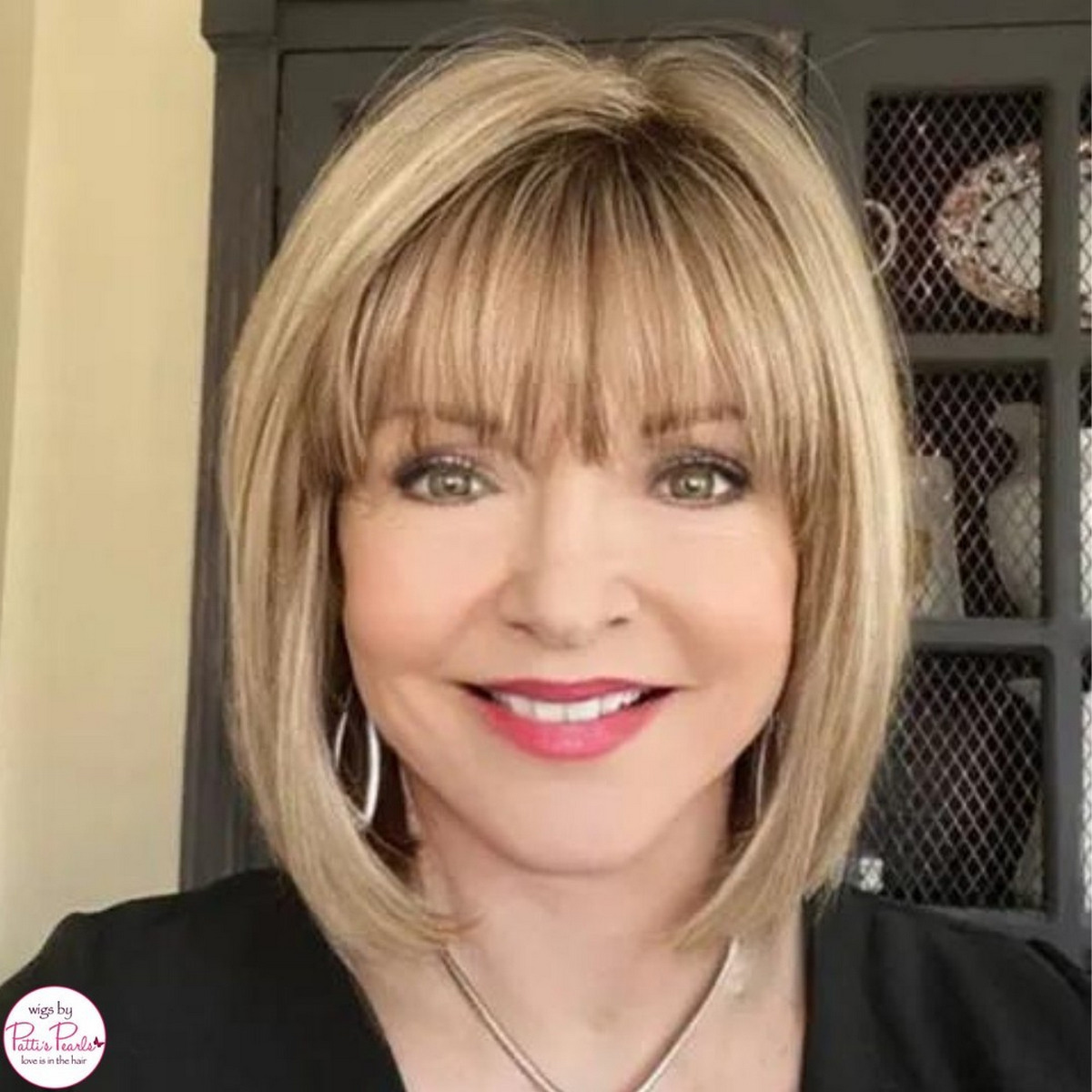 Blonde Thin Bob With Wispy Bangs