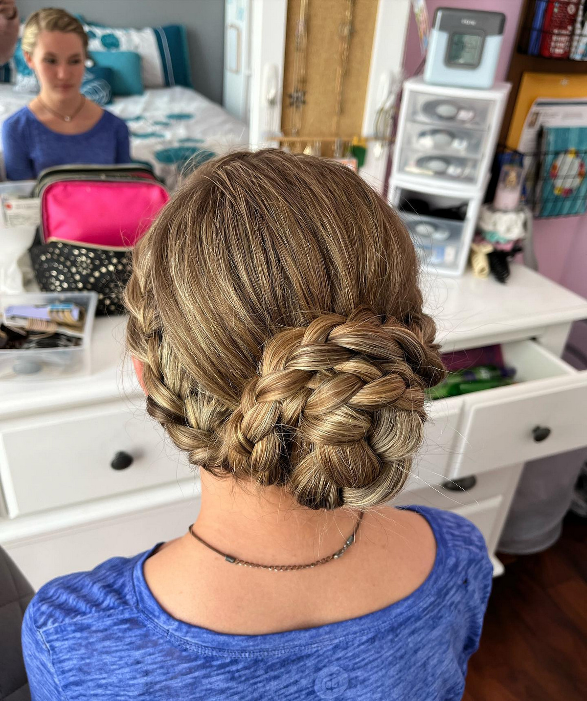 French Braid Twist Bun