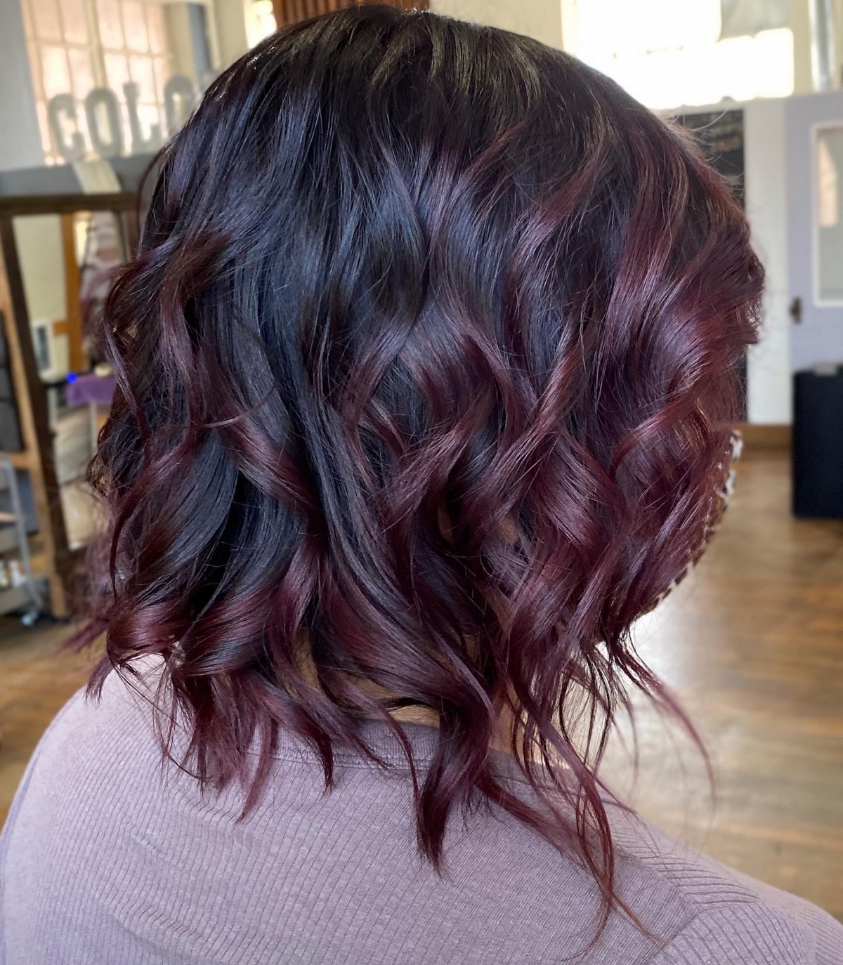 Plum Balayage Hair